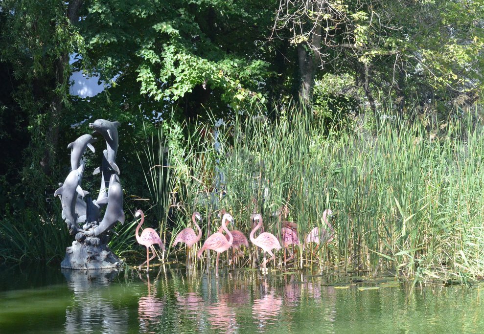 Flamingos aus Glas