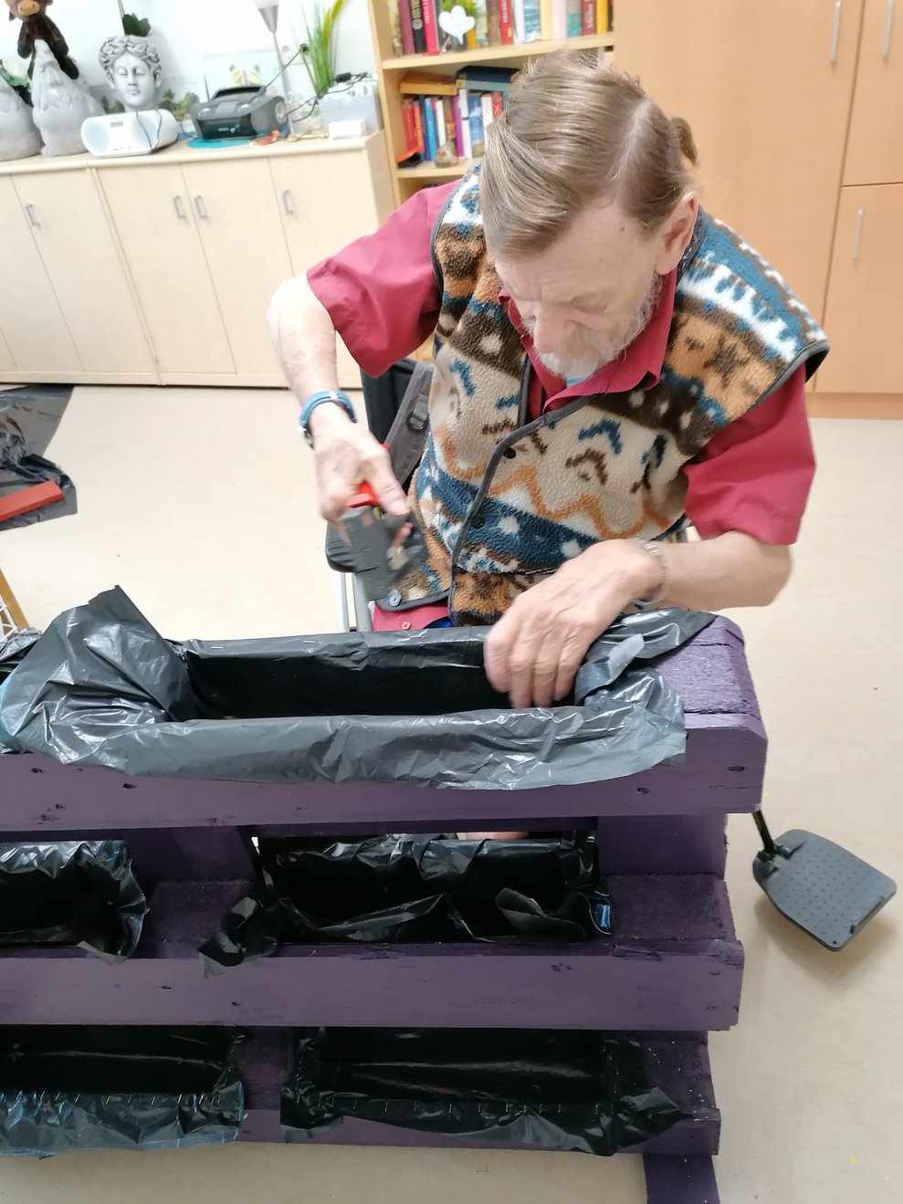 Bewohner beim Arbeiten