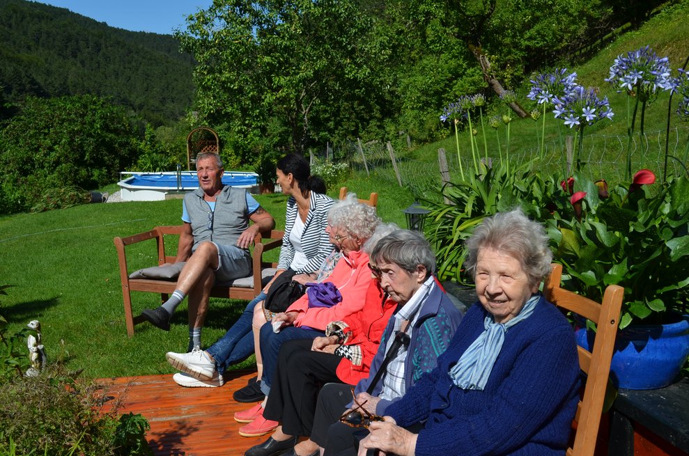 Rasten auf der Bank