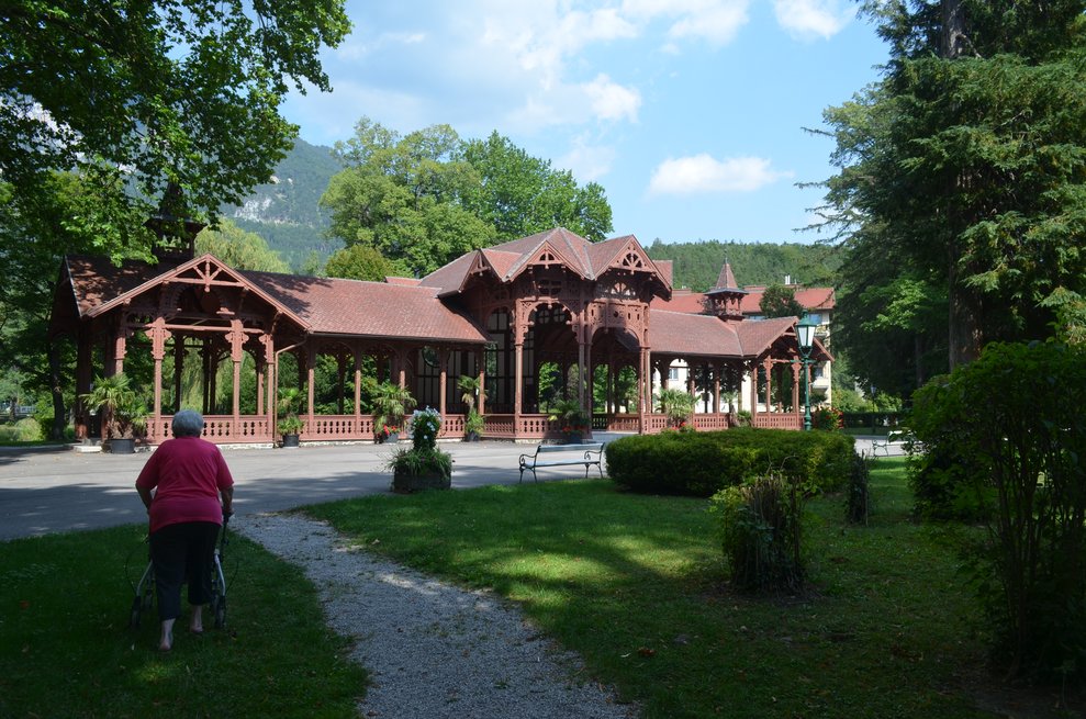 Bewohnerin im Park